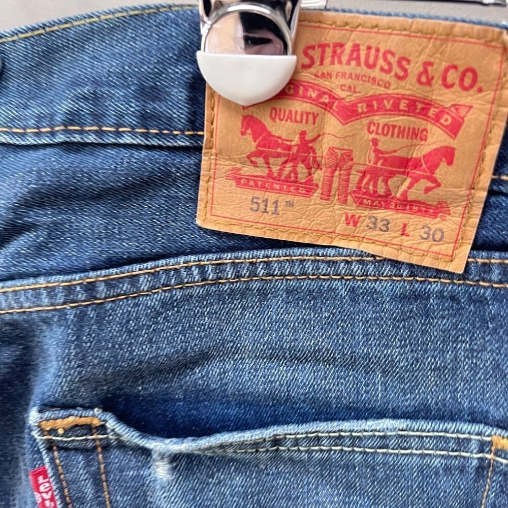 Levi's Mens 511 Slim Fit Stretch Jeans 04511-2383 Comeback Kid - Size‎ 33x30 - Picture 4 of 5
